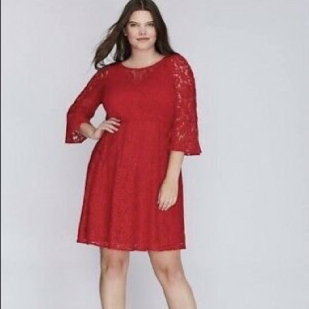 Beautiful Lane Bryant bell sleeve dress